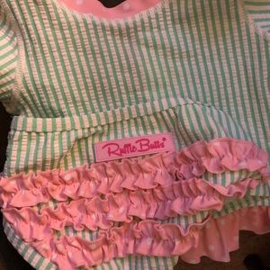 Ruffle bottoms swim suit 3-6 months worn 2x